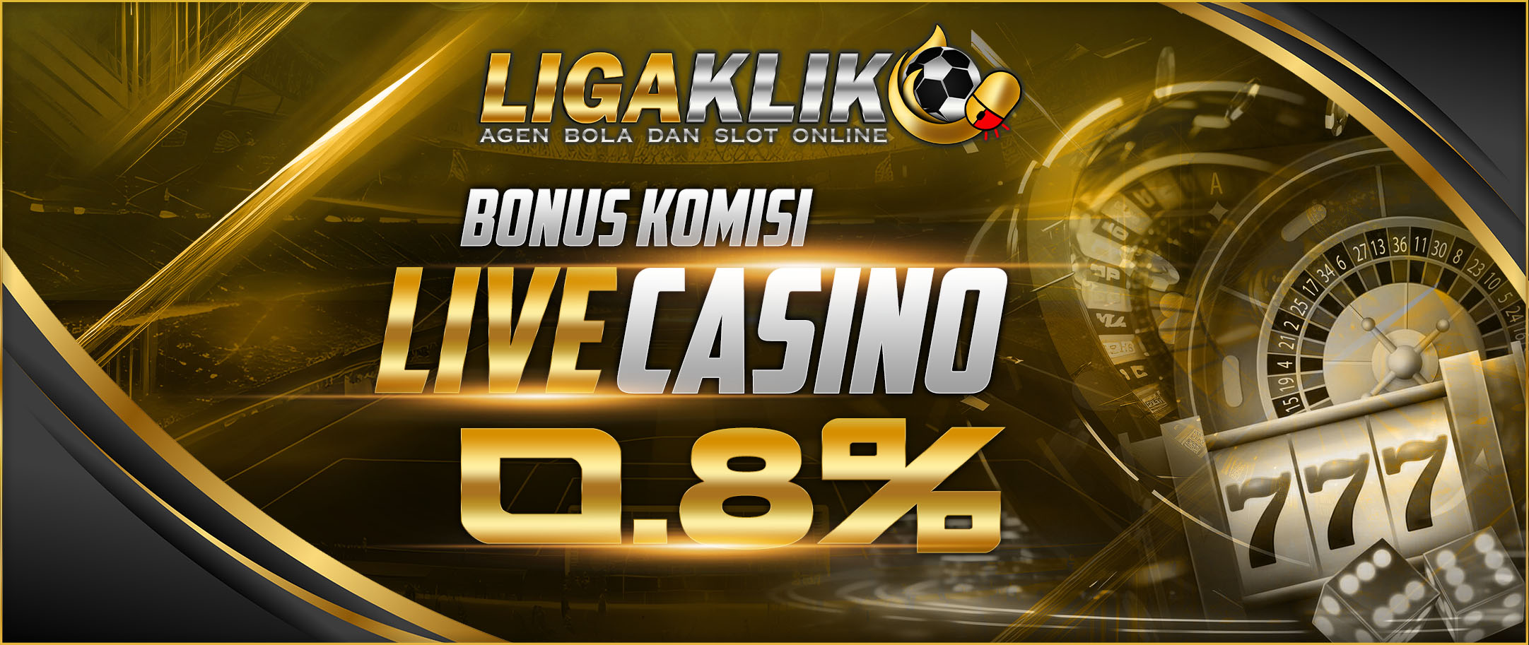 Komisi Live Casino 0.8%